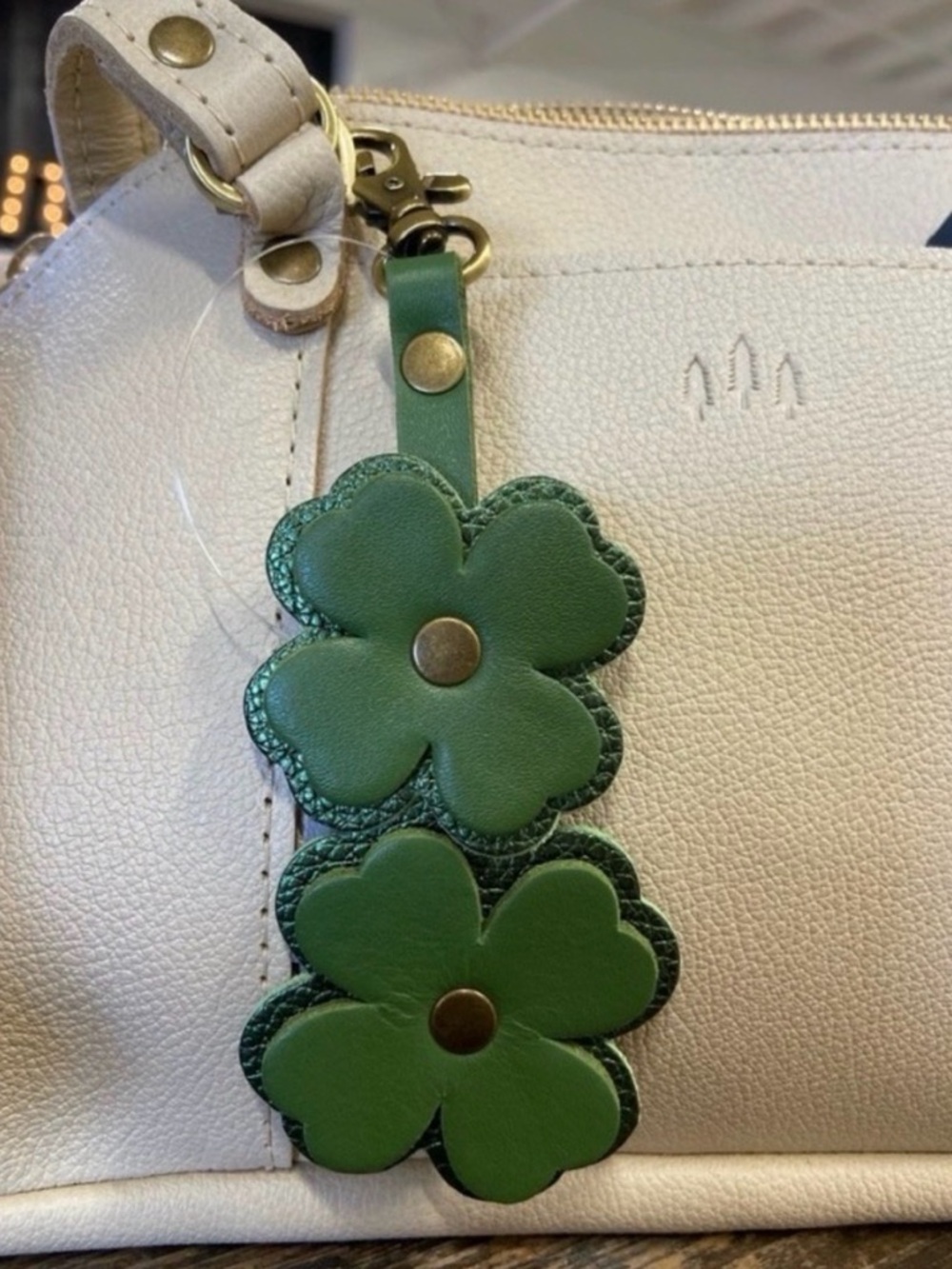 Portland Leather Four Leaf Clover Bag Charm Bag Flair - NEW